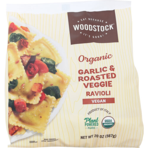 Woodstock Ravioli, Organic, Garlic & Roasted Veggie