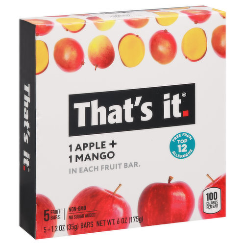 That's It Fruit Bar, Apple + Mango