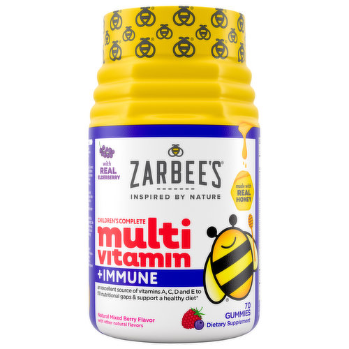 Zarbee's Multivitamin, +Immune, Natural Mixed Berry Flavor