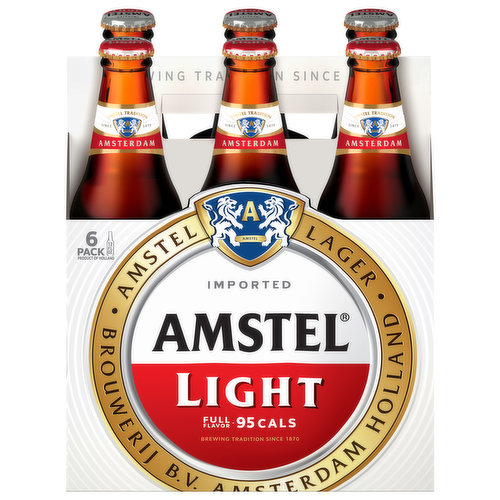 Amstel Light Beer, Lager, 6 Pack