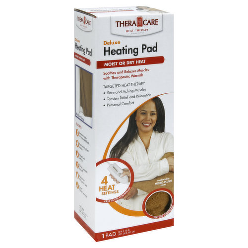 Thera Care Heating Pad, Moist or Dry Heat, Deluxe