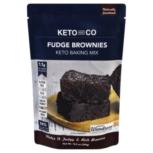 Keto And Co Keto Baking Mix, Fudge Brownies