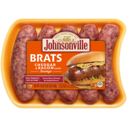 Johnsonville Brats, Cheddar Cheese and Bacon Flavor