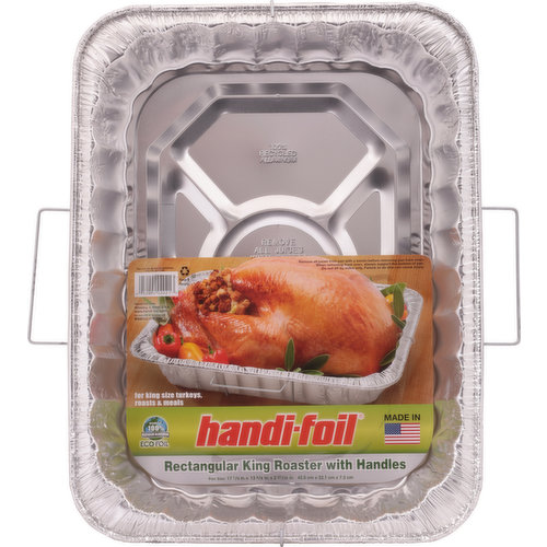 Handi-Foil Rectangular King Roaster with Handles - Shop Bakeware