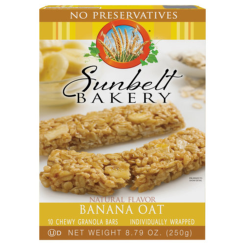 Sunbelt Bakery Granola Bars, Banana Oat, Chewy