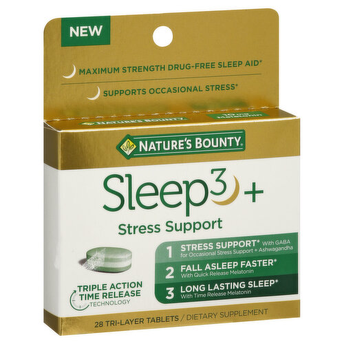 Nature's Bounty Sleep3 + Stress Support, Tri-Layer Tablets