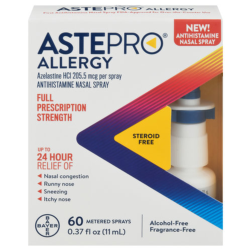 Astepro Nasal Spray, Antihistamine, Full Prescription Strength, Allergy