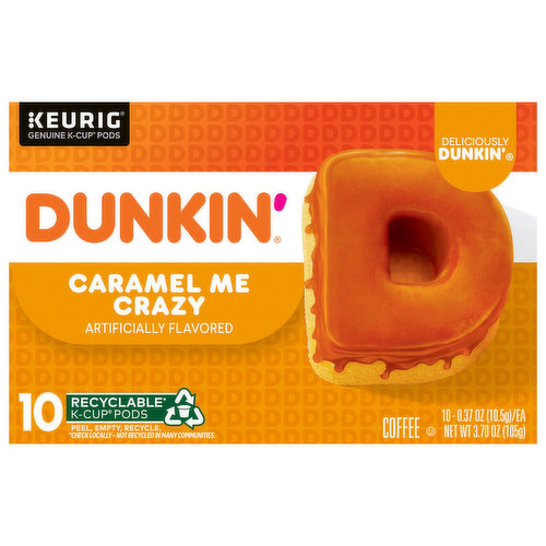 Dunkin' Coffee, Caramel Me Crazy, K-Cup Pods