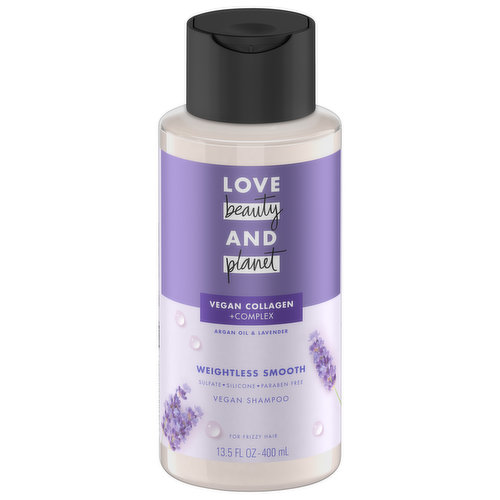 Love Beauty and Planet Shampoo, Vegan, Argan Oil & Lavender, Weightless Smooth