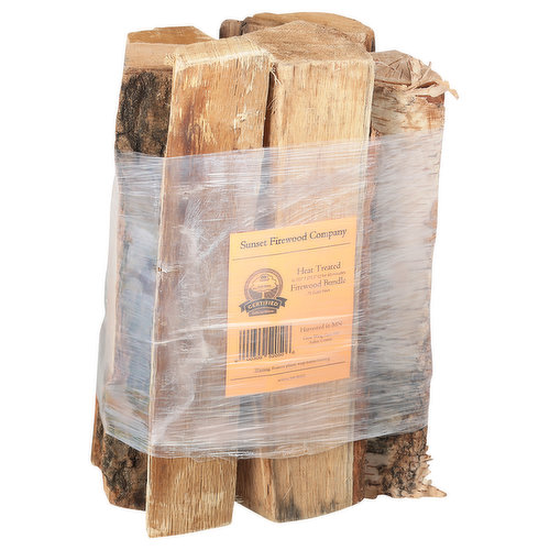Heat treated to 160 degrees f (71.1 degrees c) for 60 minutes Firewood Bundle .75 cubic feet.  Minnesota department of agriculture. Certified safe to move. Harvested in MN. Crow wing, Cass and Aitkin County.