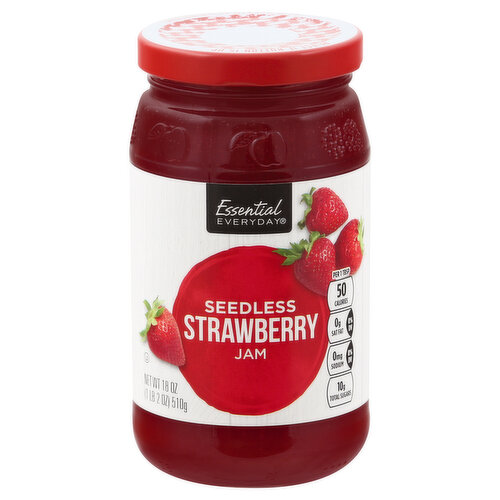 ESSENTIAL EVERYDAY Jam, Seedless, Strawberry