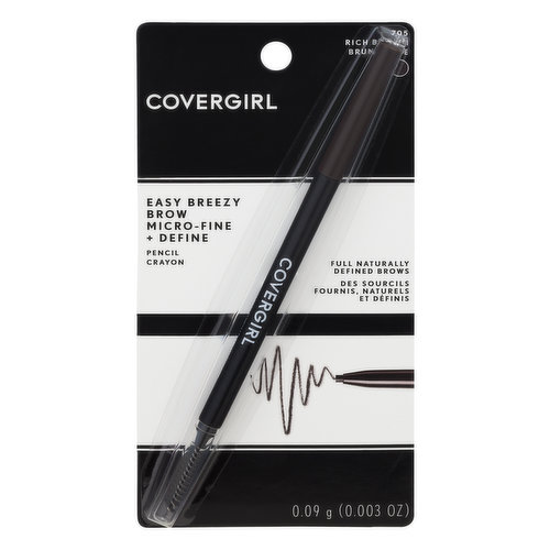 CoverGirl CoverGirl Easy Breezy Brow Micro-Fine + Define Pencil Crayon 705 Rich Brown