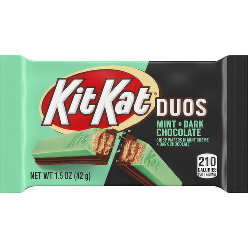 Kit Kat Chocolate, Mint + Dark, Duos - 1.5 oz