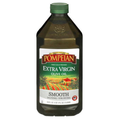 Pompeian Olive Oil, Extra Virgin, Smooth