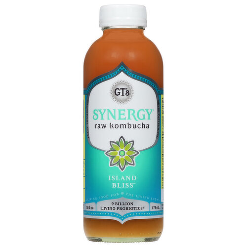 GT's Synergy Kombucha, Raw, Island Bliss