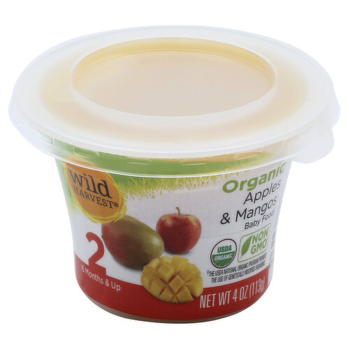 Wild Harvest Baby Food, Organic, Apples & Mangos, 2 (6 Months & Up)