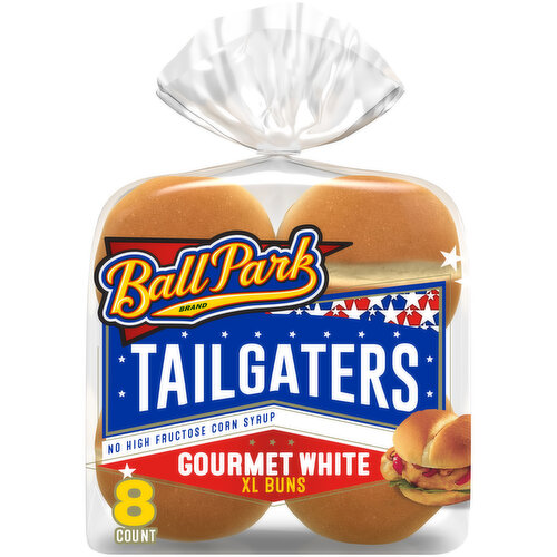 Ball Park Tailgaters Whole Grain White Hamburger Buns