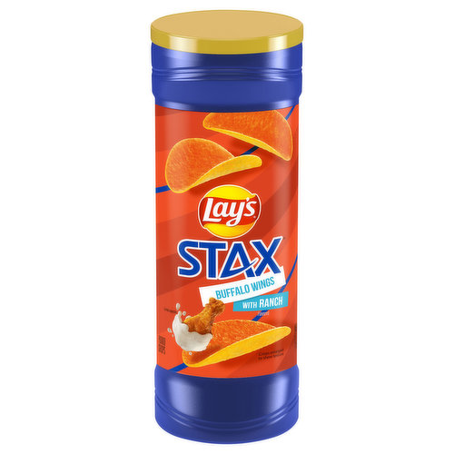 Lay's Stax Potato Crisps, Buffalo Wings with Ranch Flavored