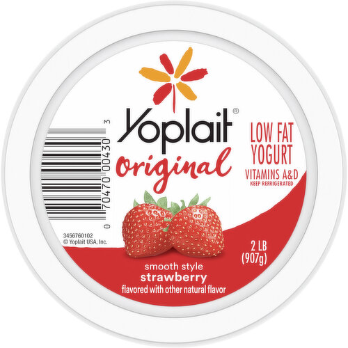 Yoplait Original Low Fat Smooth Style Strawberry Yogurt
