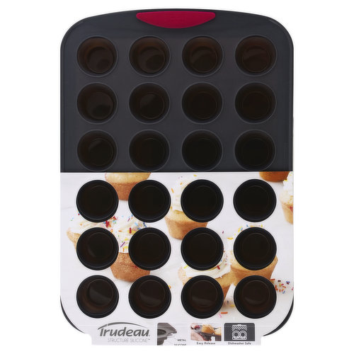 Trudeau 24 Cup Silicone Muffin Pan with Lid