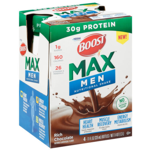 Boost Max Nutritional Shake, Rich Chocolate, Men