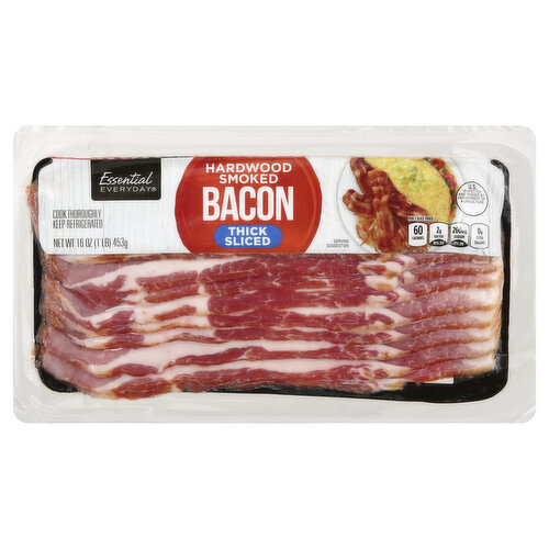 Essential Everyday Bacon, Hardwood Smoked, Thick Sliced