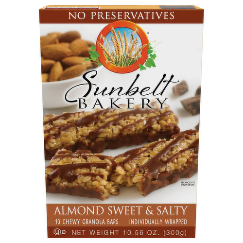 Sunbelt Bakery Granola Bars, Chewy, Almond Sweet & Salty