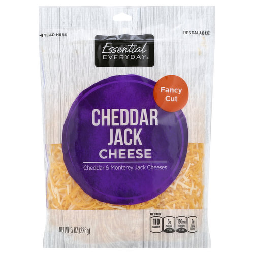 Essential Everyday Cheese, Cheddar Jack, Fancy Cut