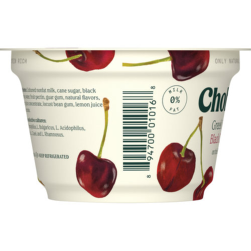 Chobani Yogurt, Nonfat, Greek, Black Cherry On The Bottom 5.3 Oz