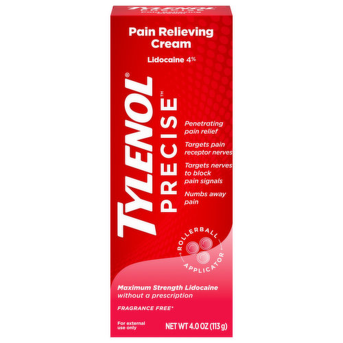 Tylenol Precise Pain Relieving Cream, Maximum Strength