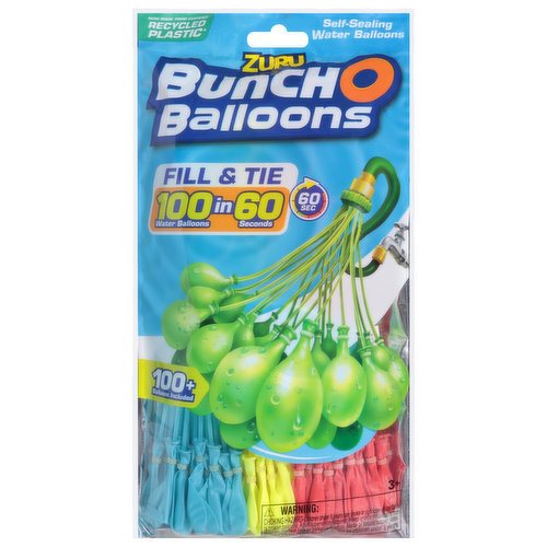 Zuru Bunch O Balloons Water Balloons, Self-Sealing