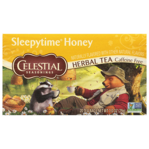 Celestial Seasonings Sleepytime Herbal Tea, Caffeine Free, Honey, Tea Bags