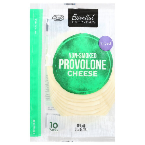 Essential Everyday Cheese, Provolone, Non-Smoked, Sliced