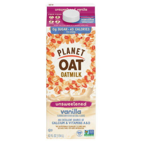 Planet Oat Unsweetened Vanilla Oatmilk