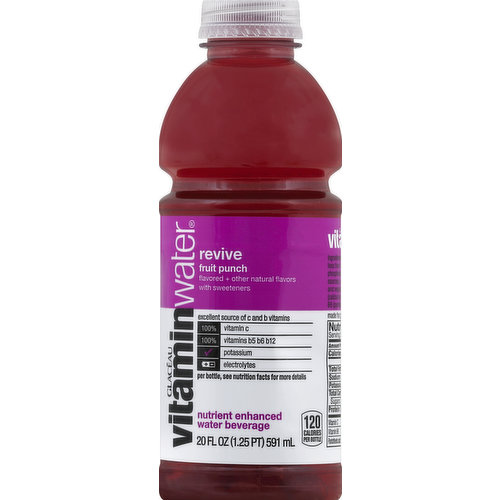 vitamin water revive nutrition label