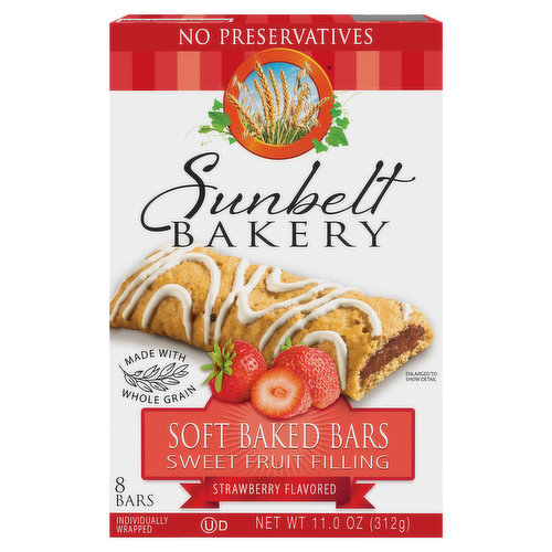 Sunbelt Bakery Soft Baked Bars, Strawberry Flavored