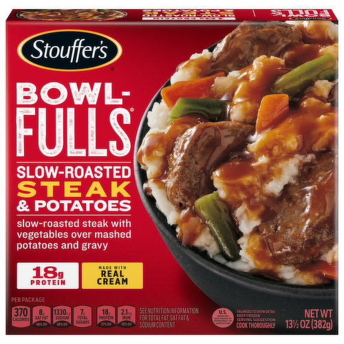 Stouffer's Bowl-Fulls Steak & Potatoes, Slow-Roasted