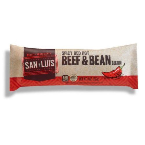 San Luis Spicy Red Hot Beef & Bean Burrito