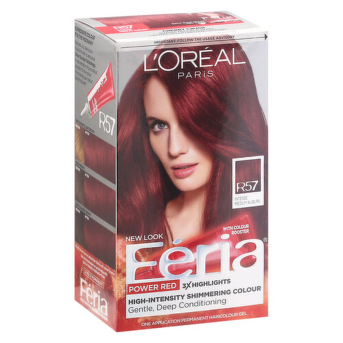 Feria Permanent Haircolour Gel, Intense Medium Auburn R57