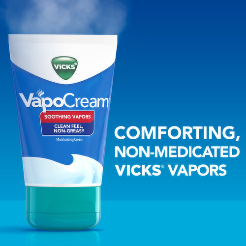 Vicks Soothing Vapors Vicks VapoCream, Non-Greasy Moisturizing Cream, Non-Medicated, 3.0 Oz