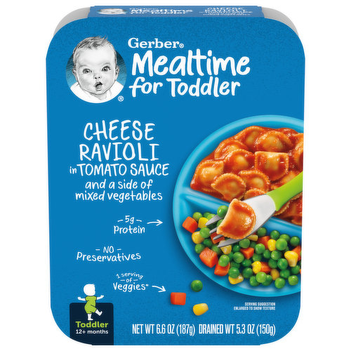 Gerber Mealtime for Toddler Ravioli, Cheese, Toddler (12+ Months)