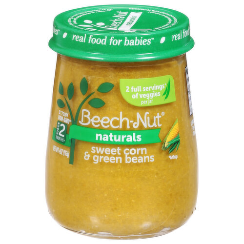 Beech-Nut Naturals Sweet Corn & Green Beans, Stage 2 (6 Months+)