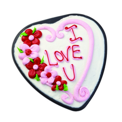 Cub Bakery Heart Shapped White Cake