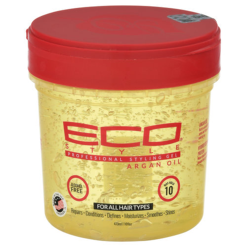 Eco Style Professional Styling Gel, Argan Oil, Max Hold 10