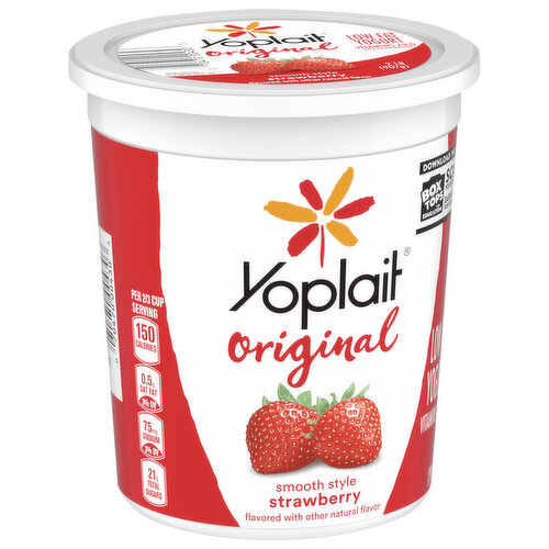 Yoplait Original Low Fat Smooth Style Strawberry Yogurt