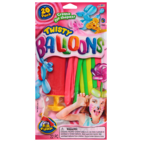 Ja-Ru Balloons, Twisty, Age 8+, 20 Pack