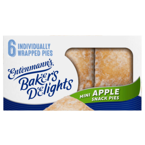 Entenmann's Baker's Delights Apple Pie- Mini Snack Cakes, 6  count, 12 oz