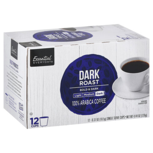 Essential Everyday Coffee, Dark Roast, Single Serve Cups