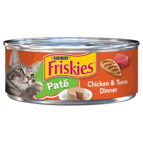 Friskies Pate Cat Food, Chicken & Tuna Dinner
