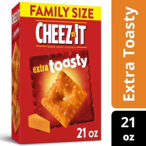 Cheez-It Cheese Crackers, Extra Toasty, Family Size